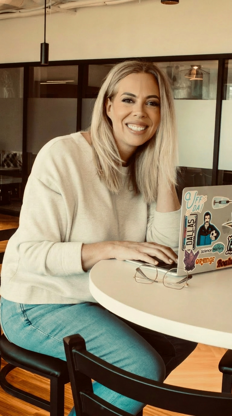 Susan MacLaughlin working from her office